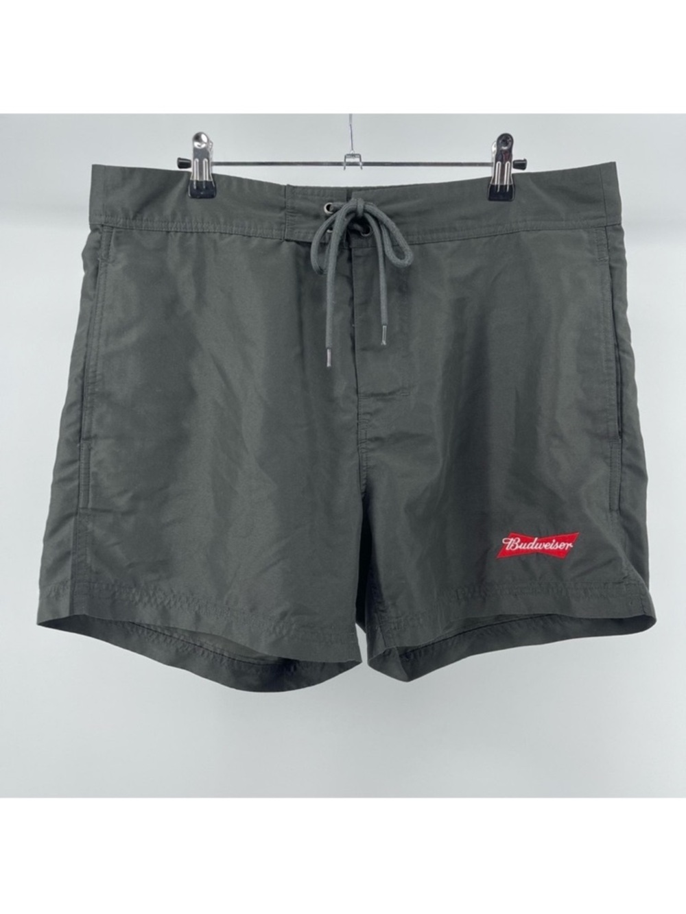Budweiser by Pacsun Icon 15" Boardshorts in Charcoal Grey, Men's Large
